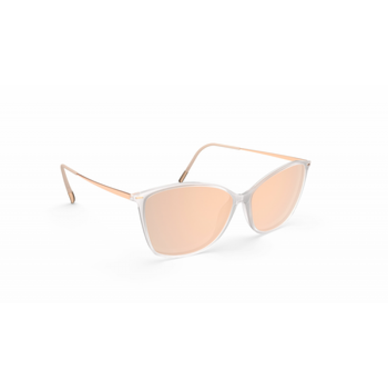 Sunglasses Silhouette Sun Lite Collection 3192 8530 Frosty White / Rose Gold 58mm