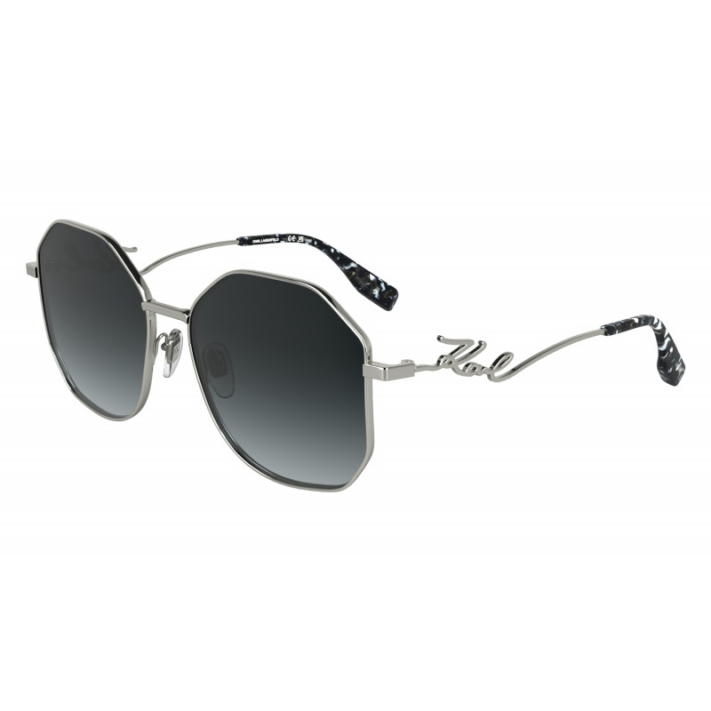 Sunglasses KARL LAGERFELD KL 358 S 040 Silver Shiny Sunglasses KARL LAGERFELD KL 358 S 040 Silver Shiny