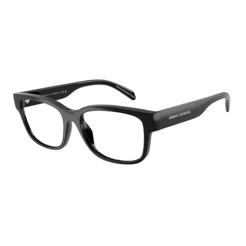 Eyeglasses Armani Exchange AX 3124 U 8158 Shiny Black Demo Lens 53mm