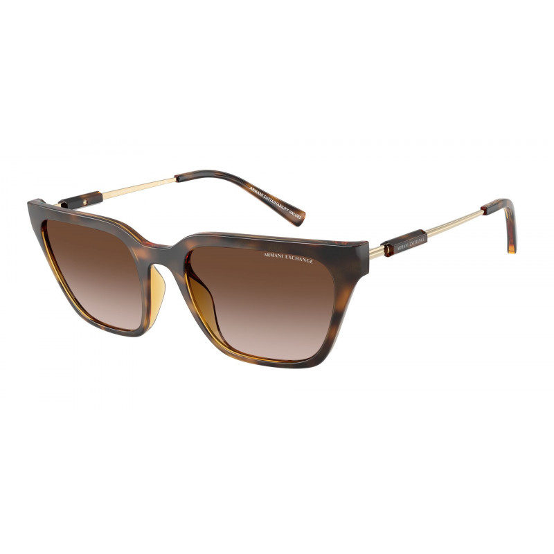 Sunglasses Armani Exchange AX 4158 S 821313 Shiny Havana / Gradient Brown Polyamide Standard 55mm