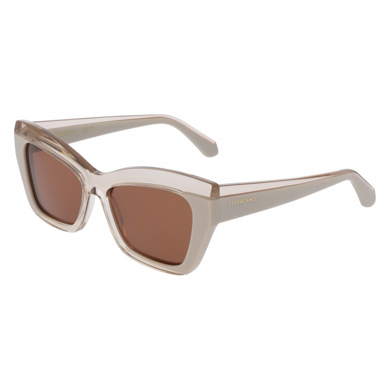Sunglasses FERRAGAMO SF 2065 S 260 Transparent Beige/Beige Sunglasses FERRAGAMO SF 2065 S 260 Transparent Beige/Beige
