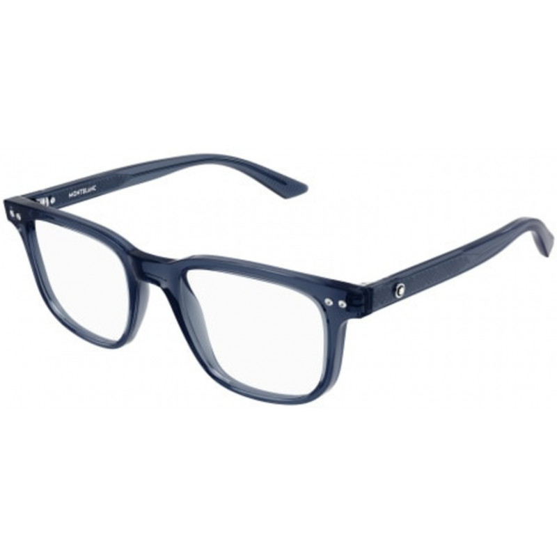 Eyeglasses Montblanc MB 0256 O- 007 Blue / Transparent Eyeglasses Montblanc MB 0256 O- 007 Blue / Transparent