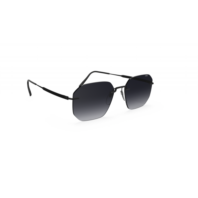 Sunglasses Silhouette Panamint Rimless 8753 9040 Pure Black 53mm