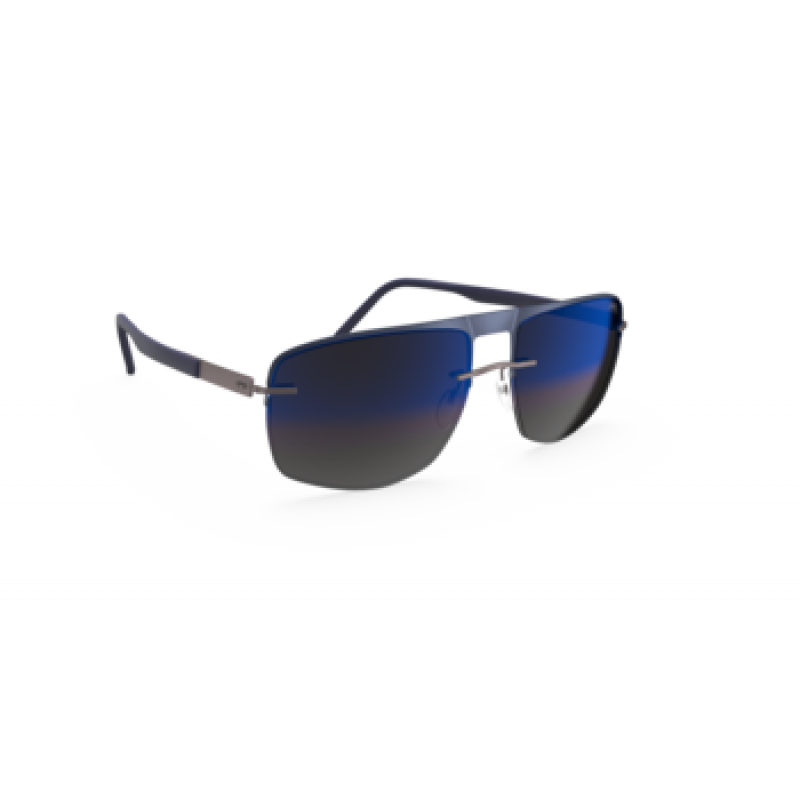 Sunglasses Silhouette Accent Shades 8738 4540 Navy Blue Sunglasses Silhouette Accent Shades 8738 4540 Navy Blue