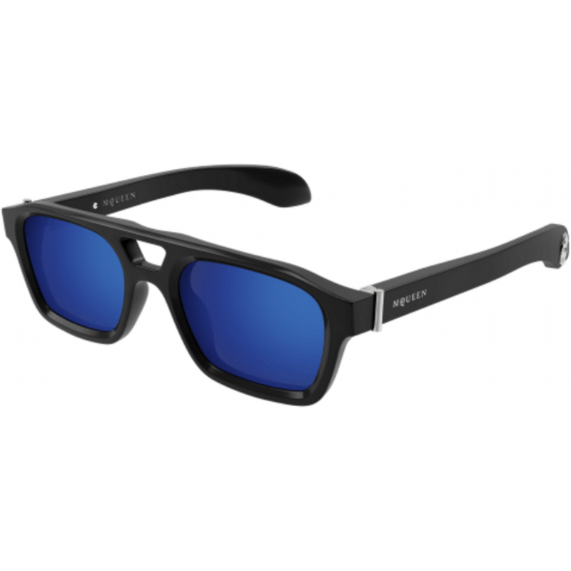 Sunglasses Alexander McQueen AM 0505 S- 003 Black / Blue 52mm