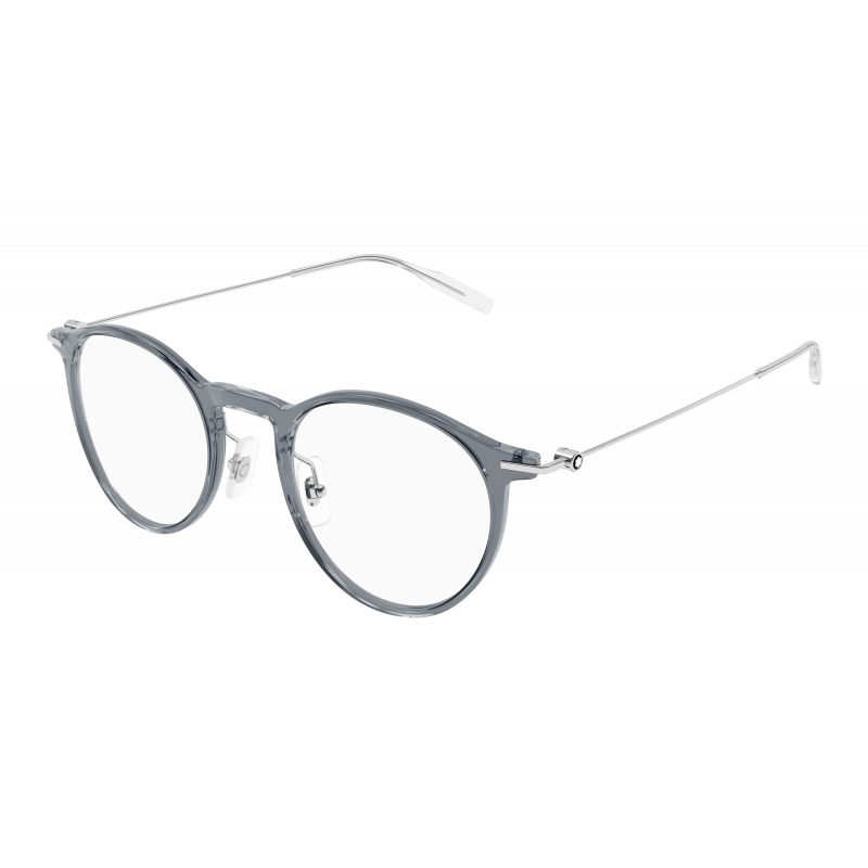 Eyeglasses Montblanc MB 0099 O- 001 Grey / Transparent Silver 48mm