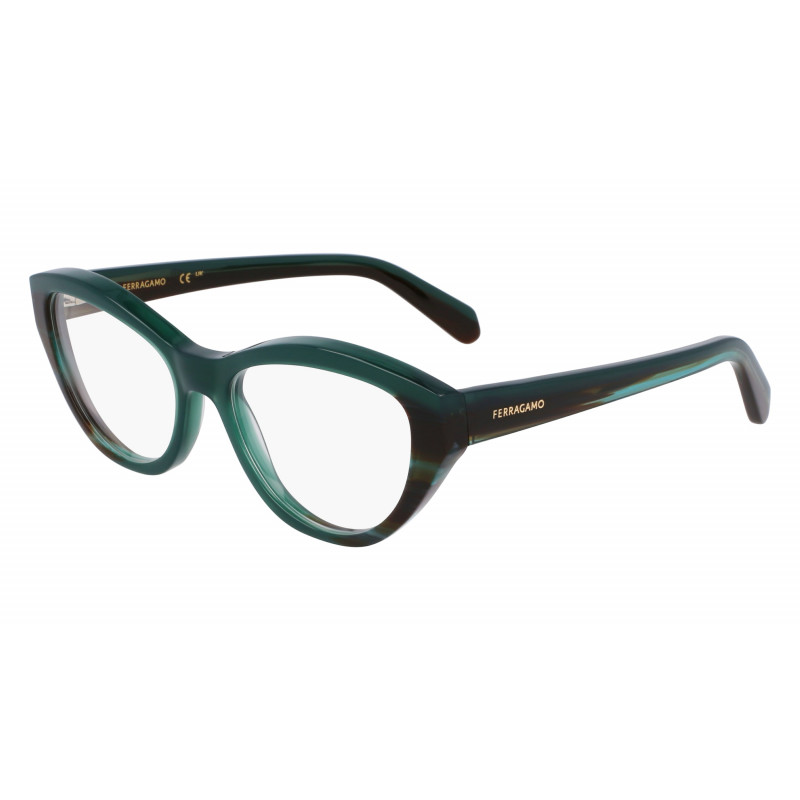 Eyeglasses FERRAGAMO SF 3011 336 Opaline Green/Striped Green Eyeglasses FERRAGAMO SF 3011 336 Opaline Green/Striped Green