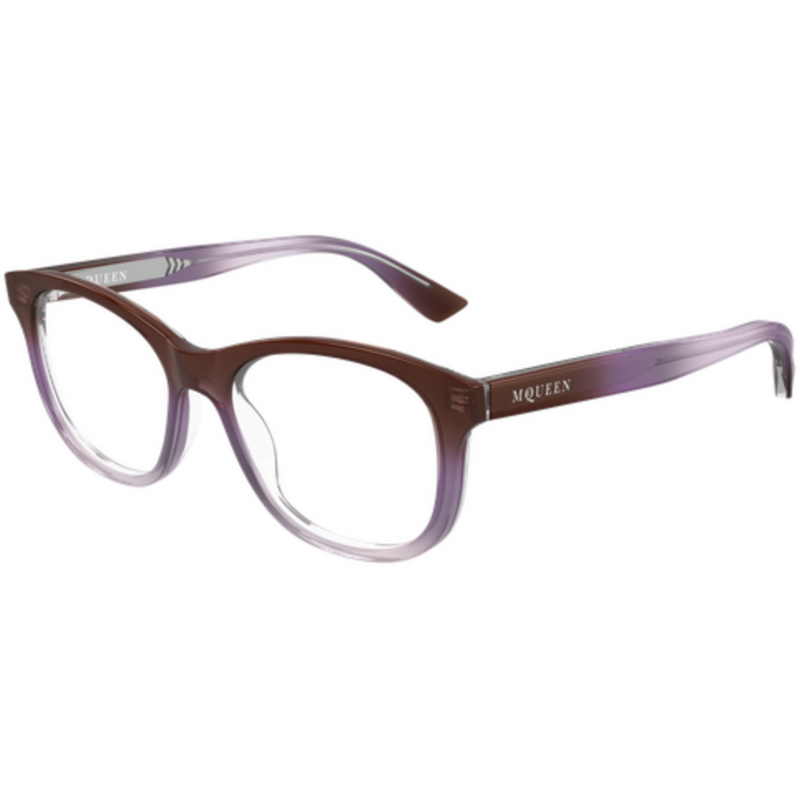 Eyeglasses Alexander McQueen AM 0568 O- 012 Brown / Transparent 53mm