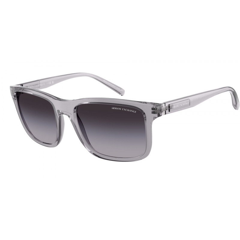 Sunglasses Armani Exchange AX 4145 SF 82398G Shiny Transparent Grey / Gradient Polyamide Standard 57mm