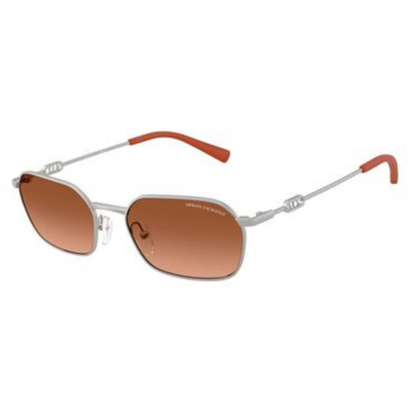 Sunglasses Armani Exchange AX 2056 S 602078 Matte Silver / Orange Gradient Brown Policarbonate Standard 54mm