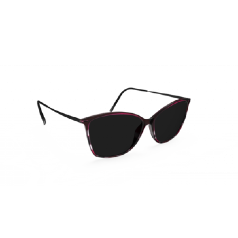 Sunglasses Silhouette Sun Lite Collection 3192 3540 Pink Bouquet / Black 58mm