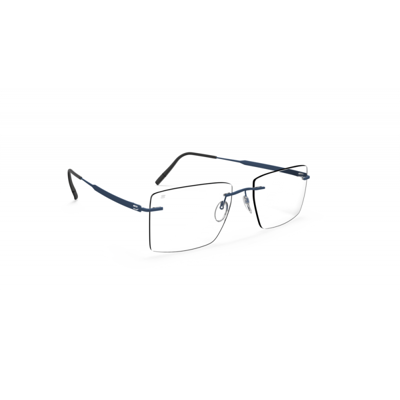 Eyeglasses Silhouette The Timeless Visionary Demo Rimless 5603 4540 Blue Dusk 54mm