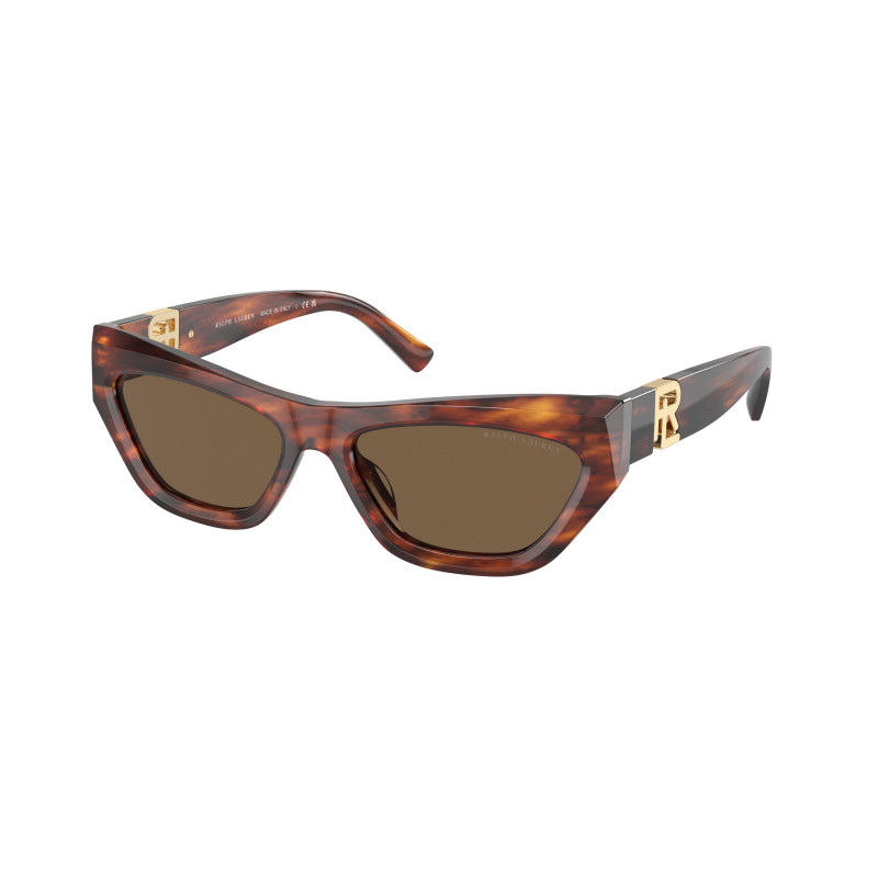 Sunglasses Ralph Lauren RL 8218 U 500773 The Kiera Striped Havana Brown Sunglasses Ralph Lauren RL 8218 U 500773 The Kiera Striped Havana Brown