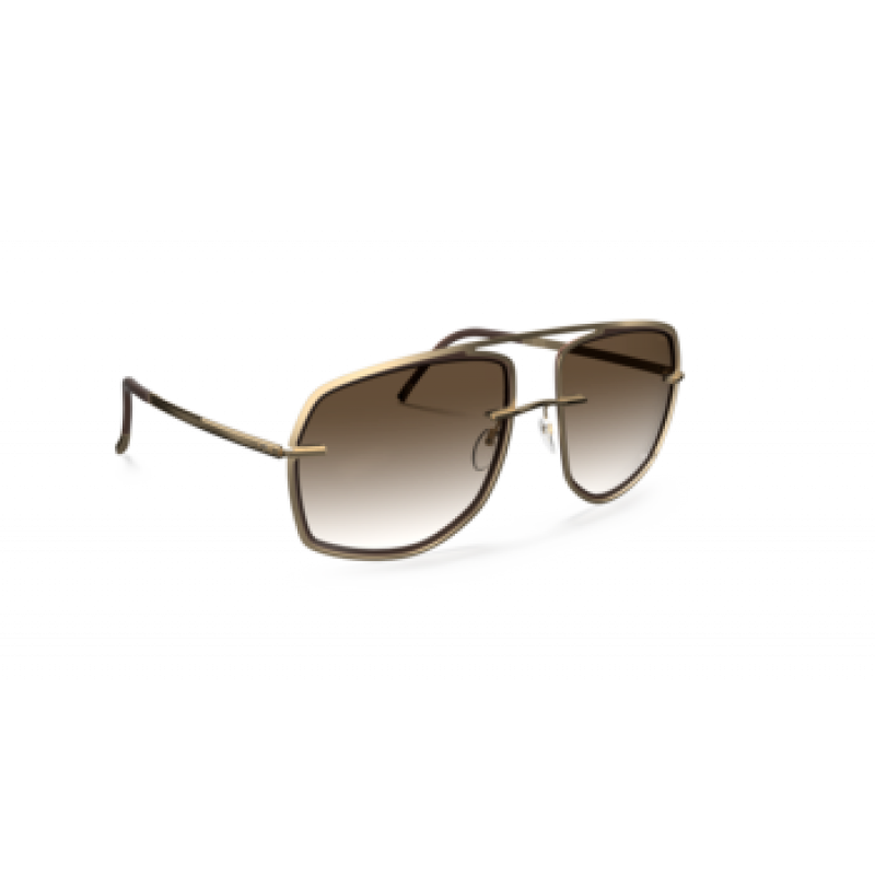 Sunglasses Silhouette New York Sky 8733 7520 Gold/Brown Sunglasses Silhouette New York Sky 8733 7520 Gold/Brown