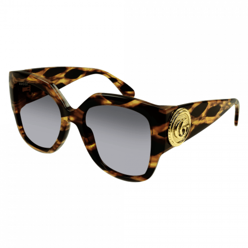 Sunglasses Alexander McQueen AM 0467 S- 002 Havana / Brown 56mm