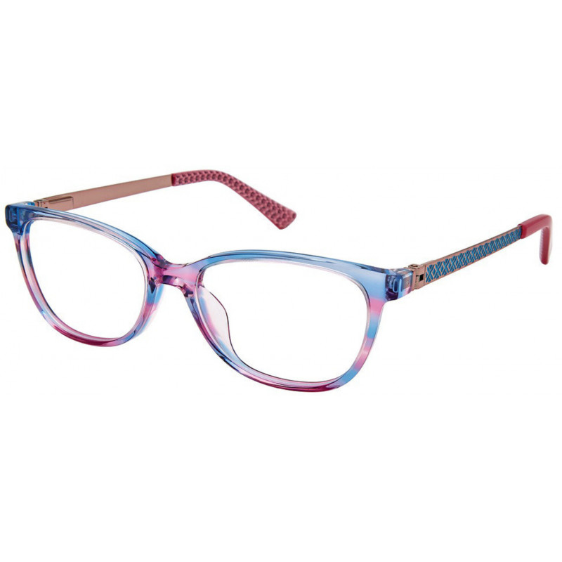 Eyeglasses Nicole Miller LAYLA C02 Blue Pink Trans 49mm