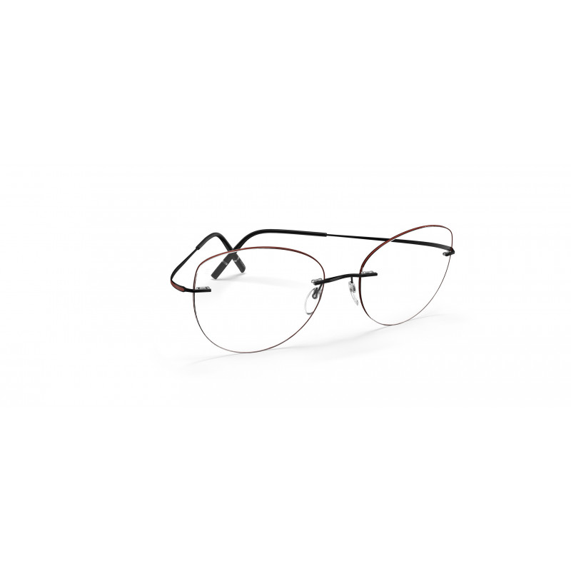 Eyeglasses Silhouette Titan Minimal Art Stellar Color Groove Demo Rimles 5599 9145 Black-red Lava - Special Glazing 55mm