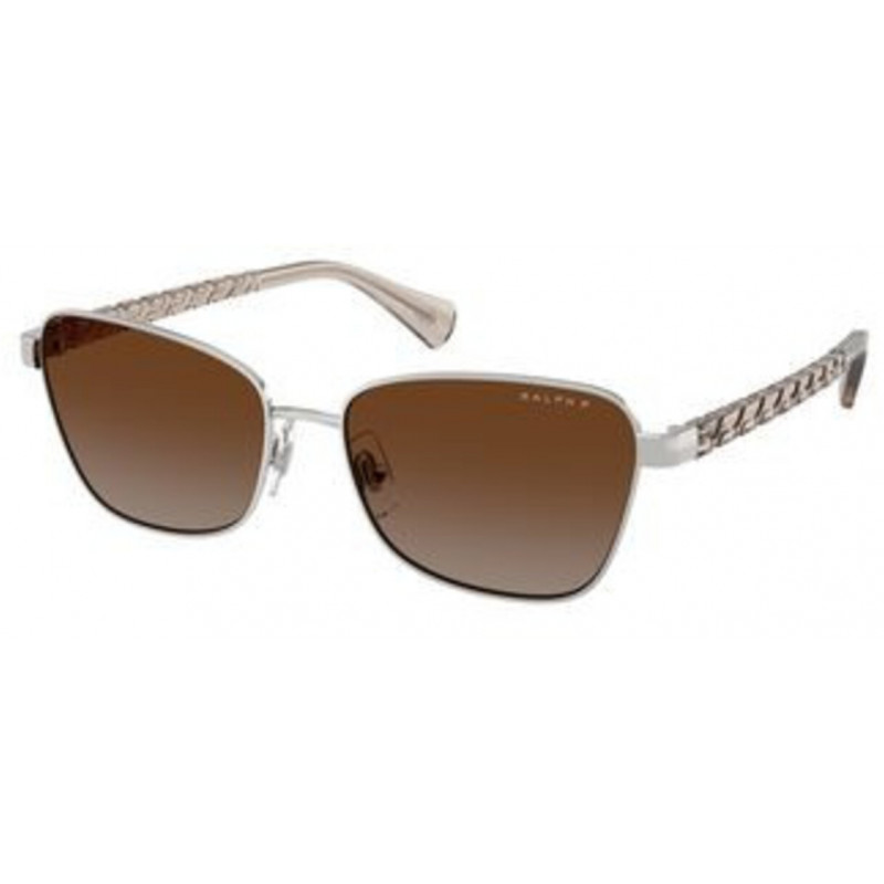 Sunglasses Ralph RA 4149 9492T5 Shiny Silver / Gradient Polar Brown Policarbonate Polarized 56mm