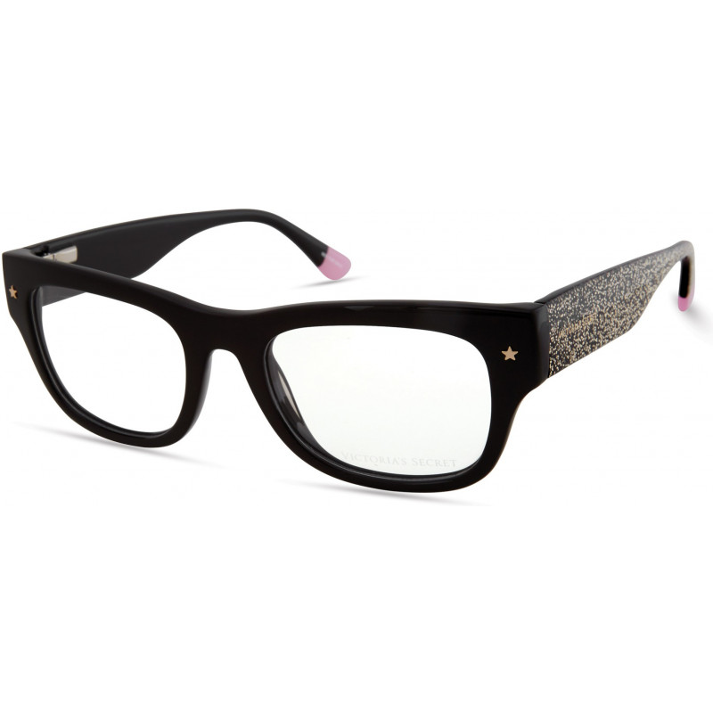 Eyeglasses Victoria's Secret VS 5014 01A Black W/ Gold Star On Temple Glitter Eyeglasses Victoria's Secret VS 5014 01A Black W/ Gold Star On Temple Glitter