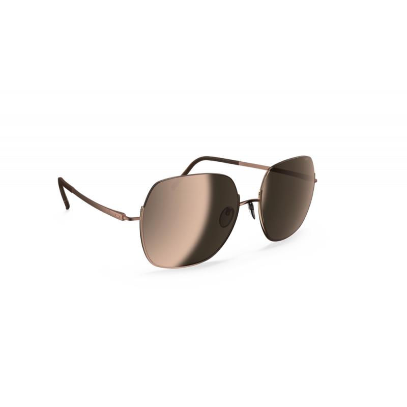 Sunglasses Silhouette Oka Rimless 8194 3530 Rose Gold / Brown 57mm