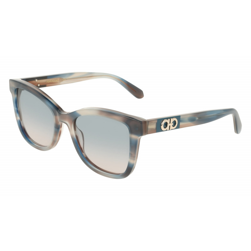 Sunglasses FERRAGAMO SF 2108 S 314 Striped Sand Blue 54mm