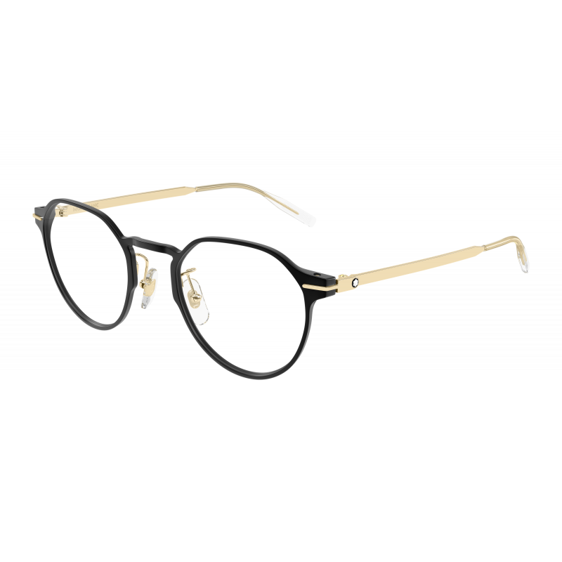 Eyeglasses Montblanc MB 0469 OL- 002 Black / Transparent Gold 50mm