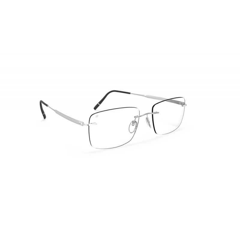 Eyeglasses Silhouette The Timeless Visionary Demo Rimless 5603 7000 Clear Rhodium 55mm