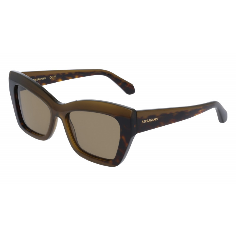 Sunglasses FERRAGAMO SF 2065 S 338 Opaline Khaki/Dark Tortoise Sunglasses FERRAGAMO SF 2065 S 338 Opaline Khaki/Dark Tortoise