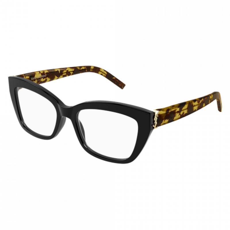 Eyeglasses Saint Laurent SL M 117 - 007 Black / Transparent Havana 53mm