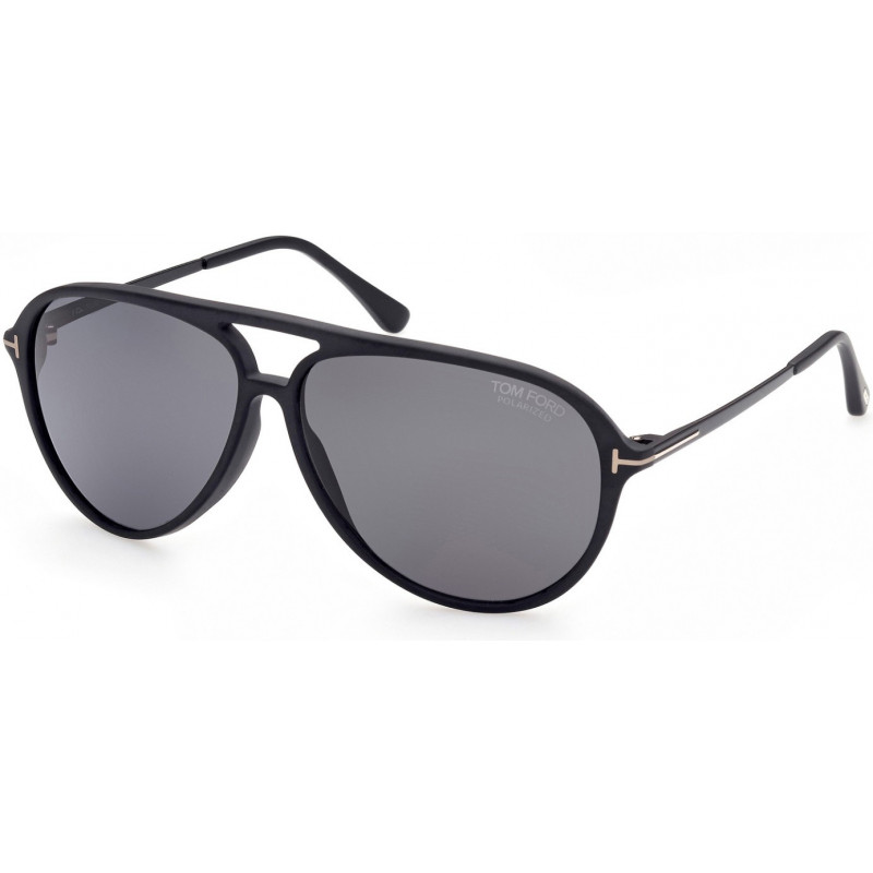 Sunglasses Tom Ford FT 0909 Samson 02D Matte Black/ Polarized Smoke Lenses