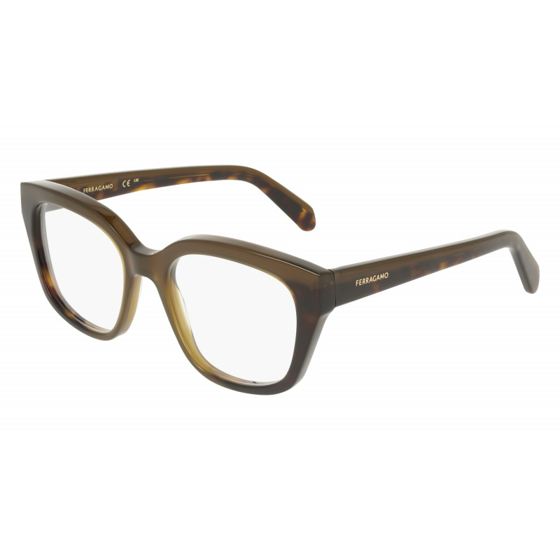 Eyeglasses FERRAGAMO SF 3023 338 Opaline Khaki/Dark Tortoise Eyeglasses FERRAGAMO SF 3023 338 Opaline Khaki/Dark Tortoise