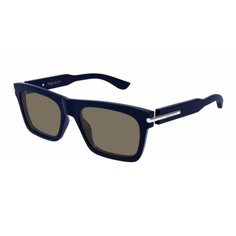 Sunglasses Alexander McQueen AM 0495 S- 004 Blue / Brown 55mm