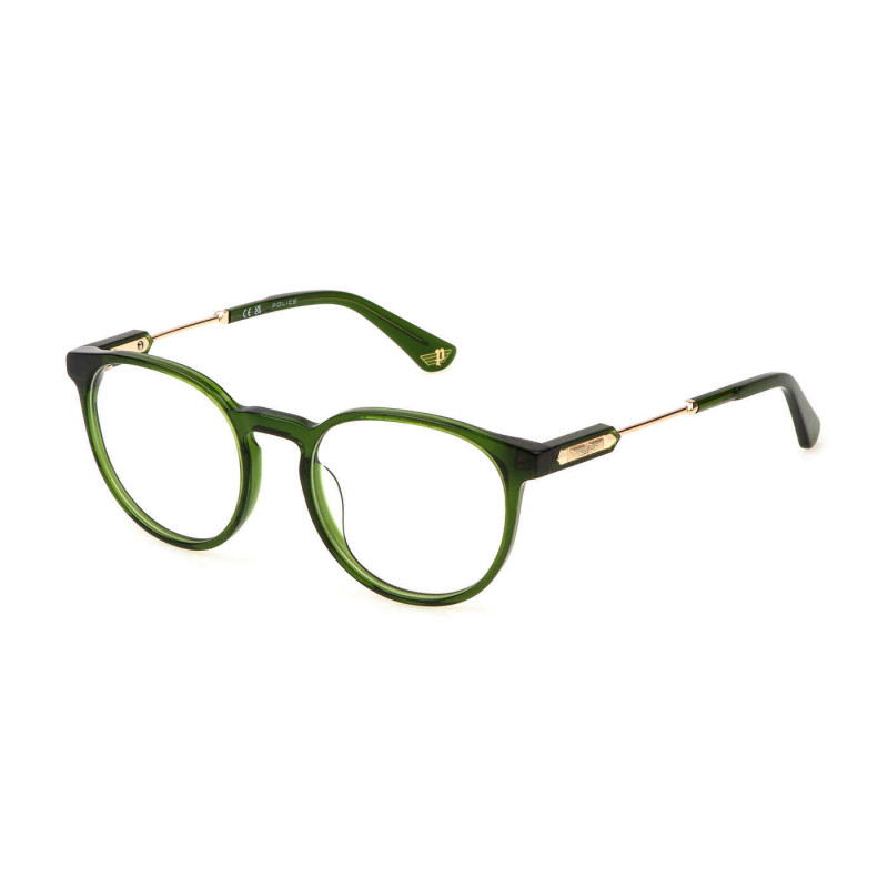Sunglasses Police VPLF 10 0g61 Shiny Transparent Green 51mm