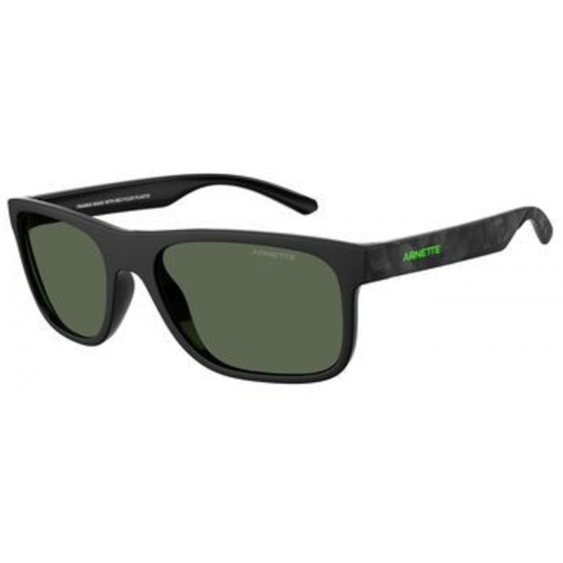 Sunglasses Arnette AN 4341 290071 Black Matte/Shiny / Dark Green Policarbonate Standard 56mm