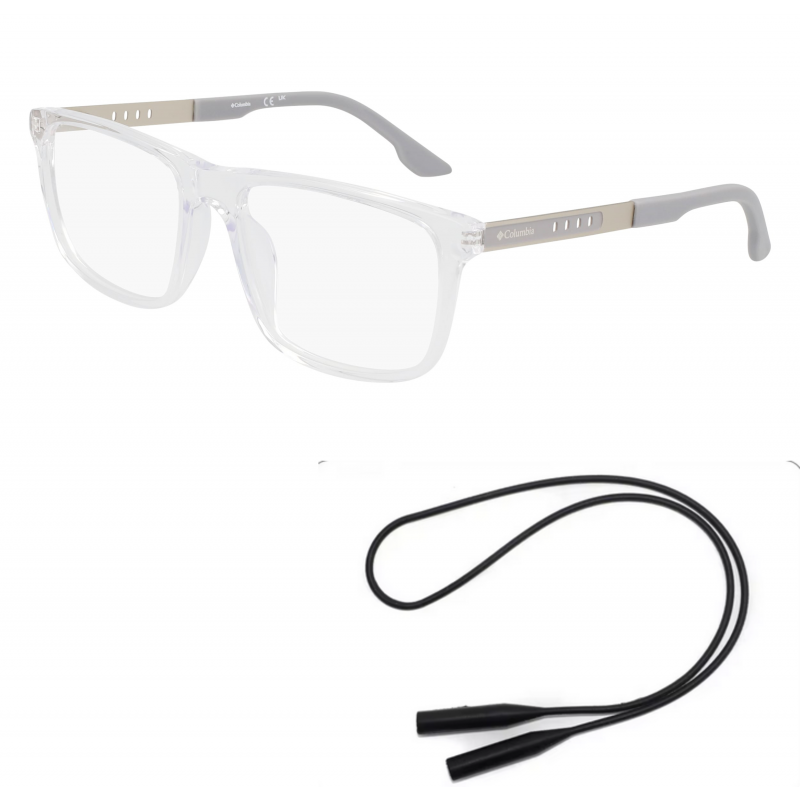 Columbia Eyeglasses Bundle: 8052 N 970 Crystal Clear 57mm and Universal Anti-slip Silicone Leash