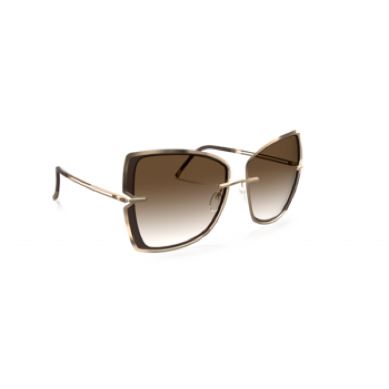 Sunglasses Silhouette New York Sky 8184 7620 Gold/Brown Sunglasses Silhouette New York Sky 8184 7620 Gold/Brown