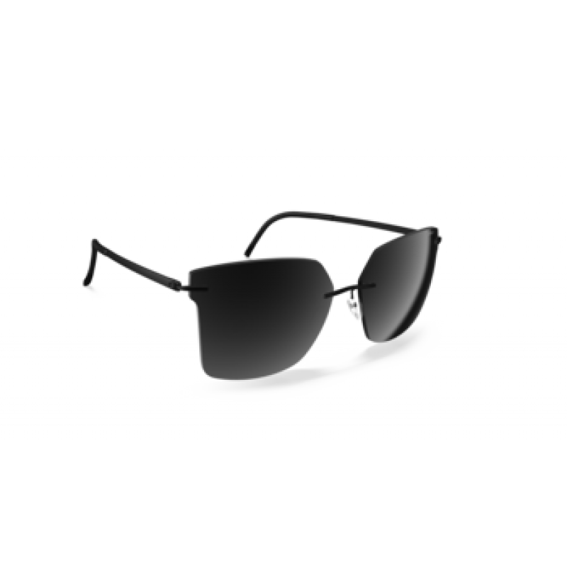 Sunglasses Silhouette Rimless Shades 8740 9040 Pure Black Sunglasses Silhouette Rimless Shades 8740 9040 Pure Black