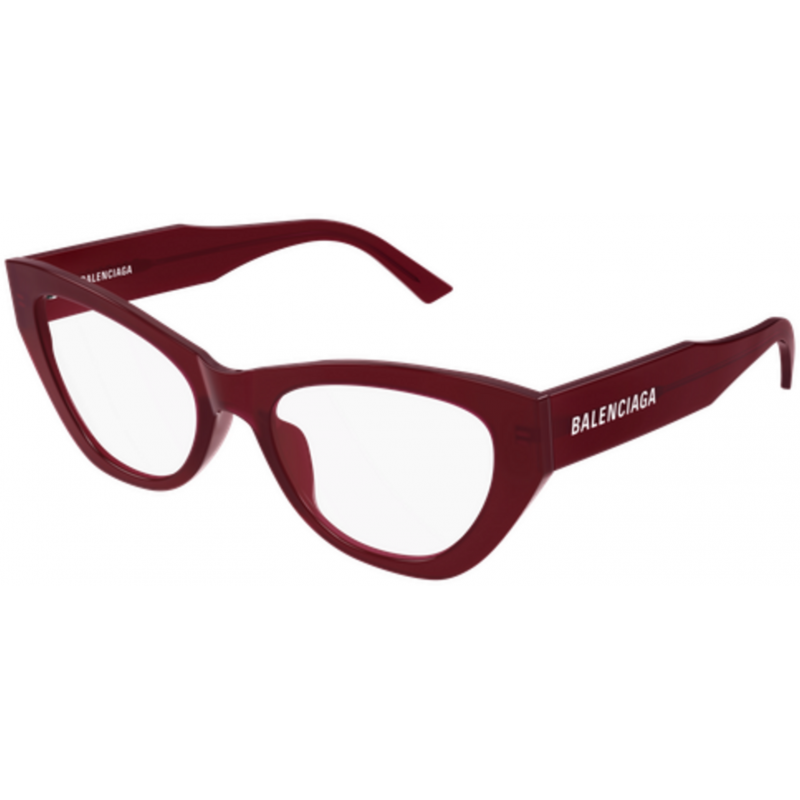 Eyeglasses Balenciaga BB 0449 O- 010 Burgundy / Transparent 55mm