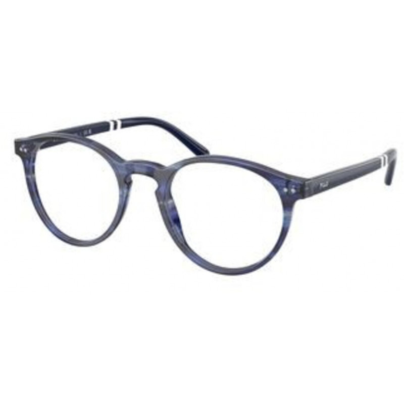 Eyeglasses Polo PH 2297 6314 Shiny Striped Blue / Demo Lens 48mm