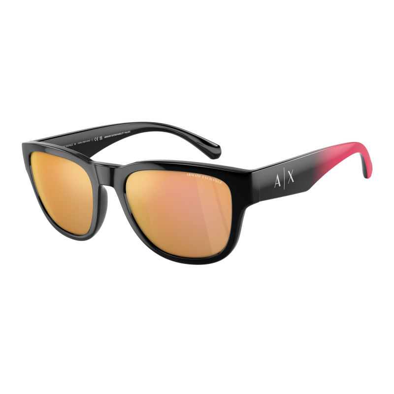 Sunglasses Armani Exchange AX 4115 SU 81861T Shiny Black Pink Mirror Gold Sunglasses Armani Exchange AX 4115 SU 81861T Shiny Black Pink Mirror Gold