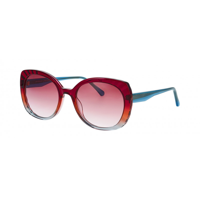 Sunglasses Pro-design Denmark STELLAR 1 S 4142 Solid Ruby/Gradiant Ruby/Blue 55mm