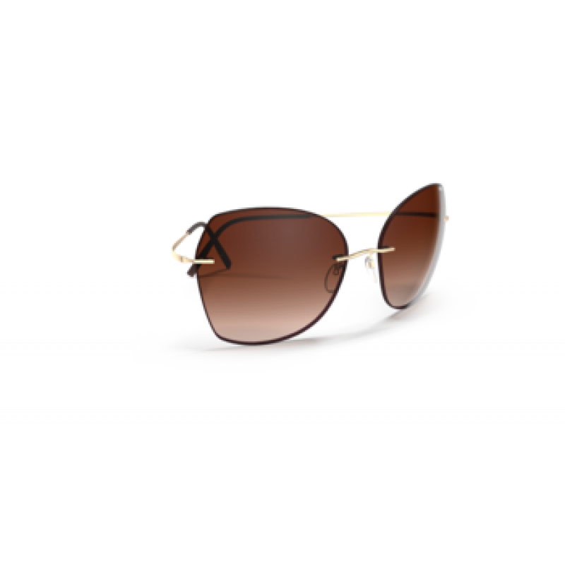 Sunglasses Silhouette TMA Collection 8192 7530 Gold / Dark Brown Sunglasses Silhouette TMA Collection 8192 7530 Gold / Dark Brown