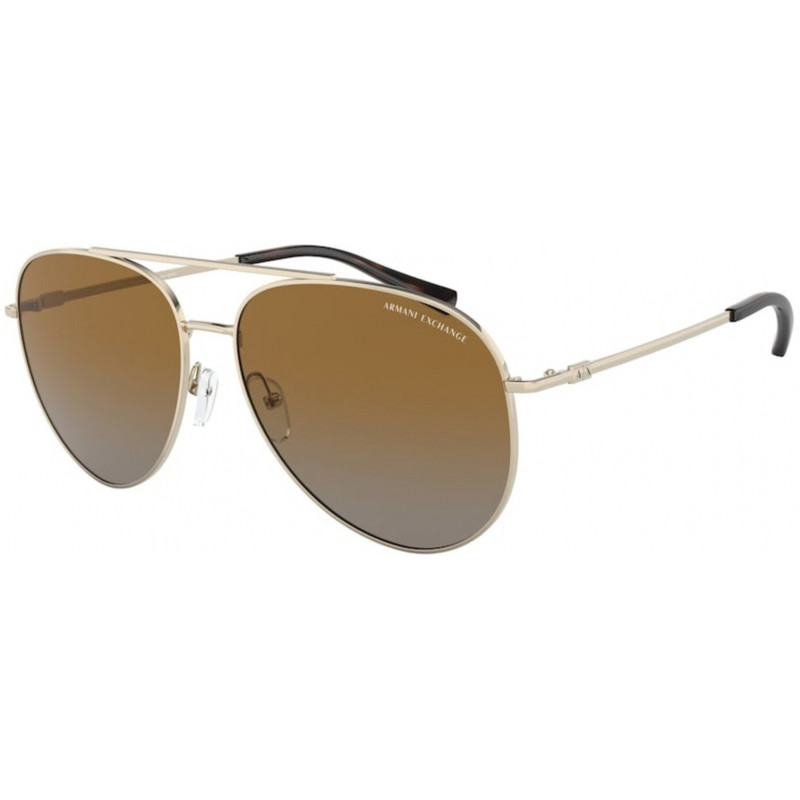 Sunglasses Armani Exchange AX 2043 S 6110T5 Shiny Pale Gold Polar Gradient 59mm