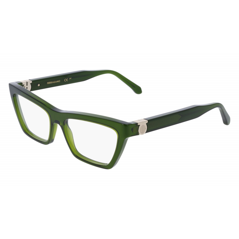 Eyeglasses FERRAGAMO SF 3021 317 Transparent Green Eyeglasses FERRAGAMO SF 3021 317 Transparent Green