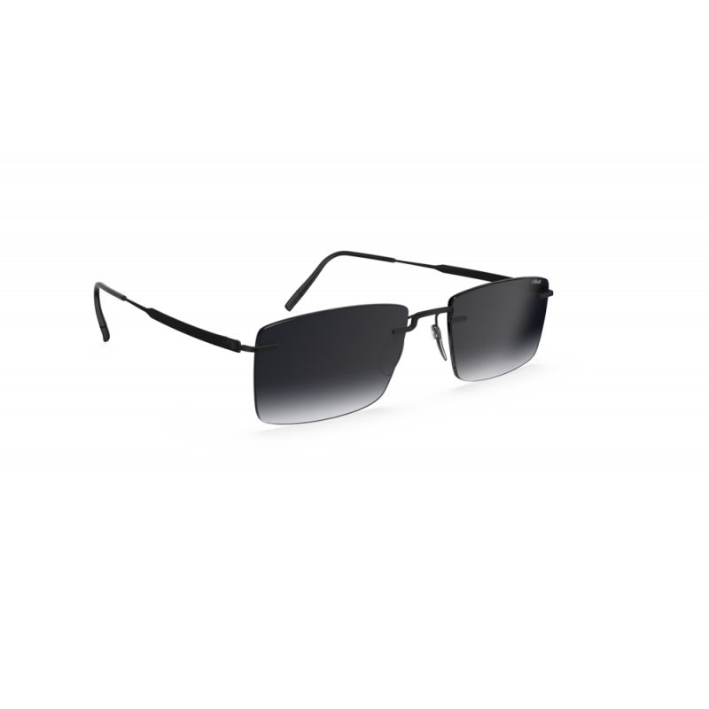 Sunglasses Silhouette Runyon Rimless 8754 9040 Pure Black 54mm