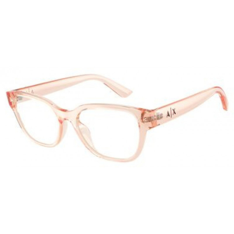 Eyeglasses Armani Exchange AX 3134 U 8395 Shiny Transparent Peach / Demo Lens 53mm