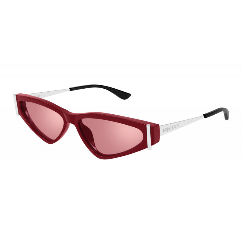 Sunglasses Alexander McQueen AM 0493 S- 003 Red / Silver 57mm
