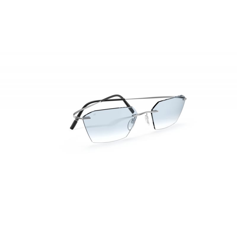 Eyeglasses Silhouette Titan Minimal Art Stellar Demo Rimless 5599 P315 Starlight Rhodium Matte - Special Glazing 57mm