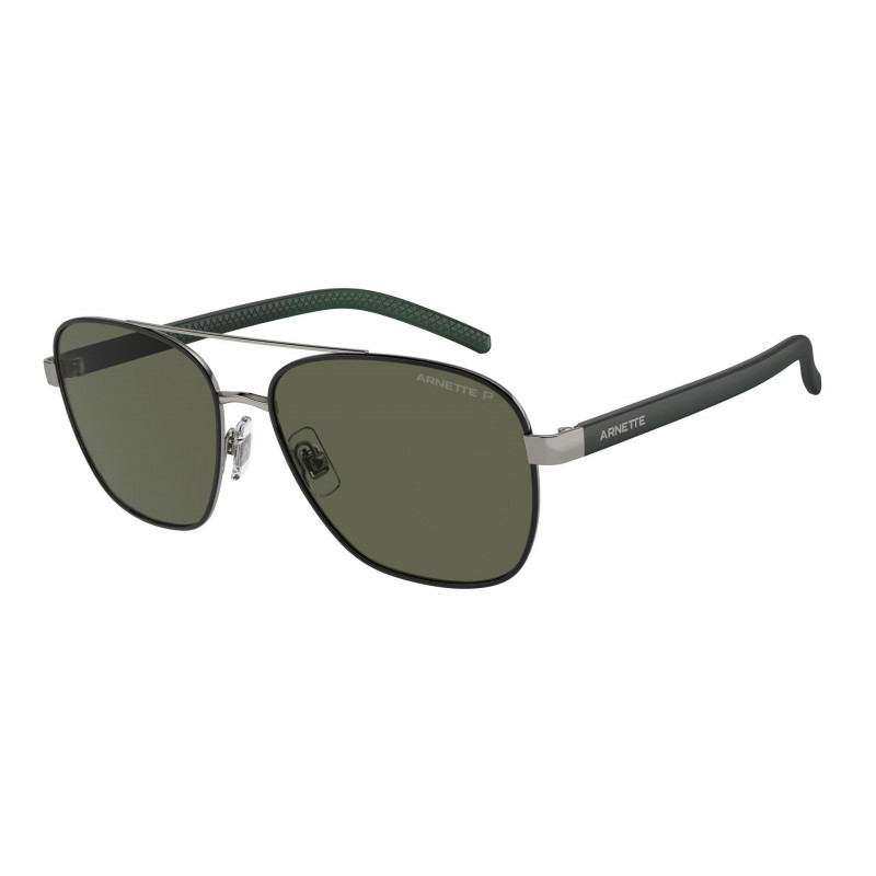 Sunglasses Arnette AN 3087 756/9A Gunmetal/Black Rim / Polar Green Policarbonate Polarized 59mm