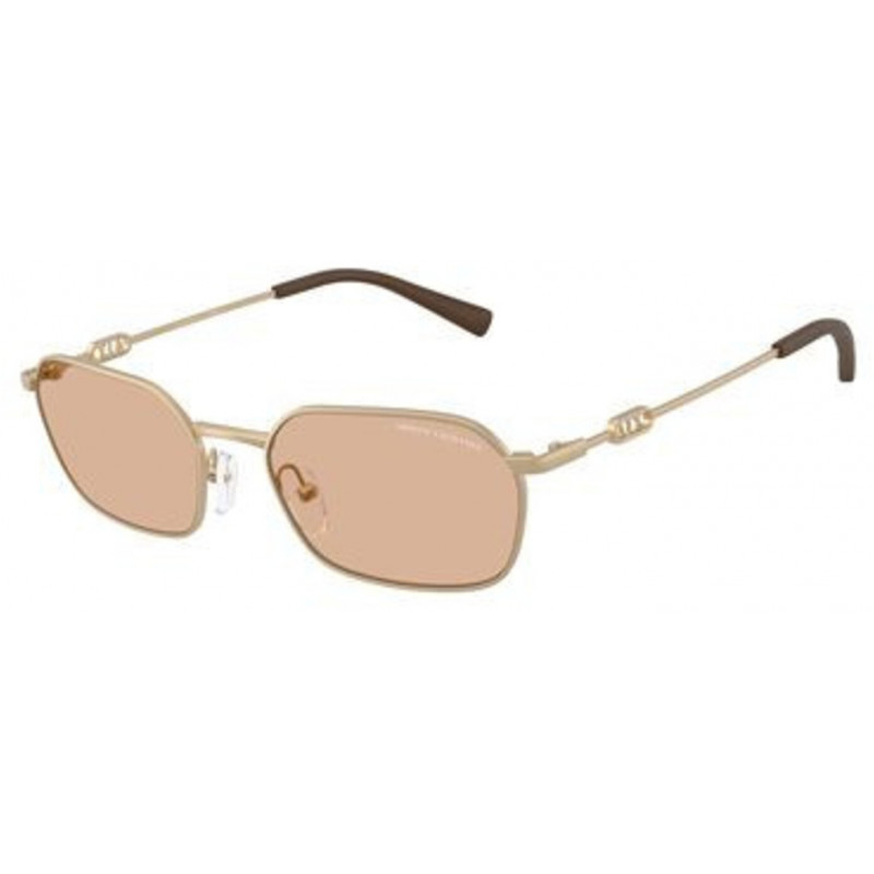 Sunglasses Armani Exchange AX 2056 S 612173 Matte Pale Gold / Brown Policarbonate Standard 54mm